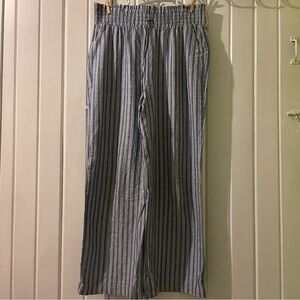 Land ‘n Sea blue striped linen blend pants-medium like new